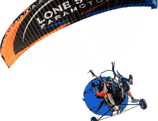Tandem paramotor discovery flight